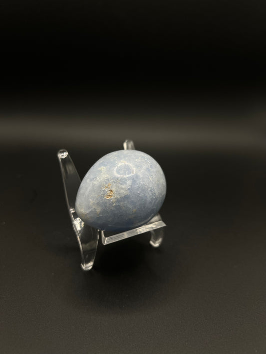 Blue Calcite Egg Carving