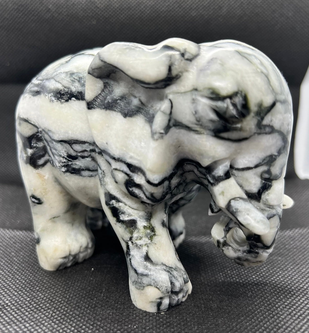 Pinolite Elephant Carving