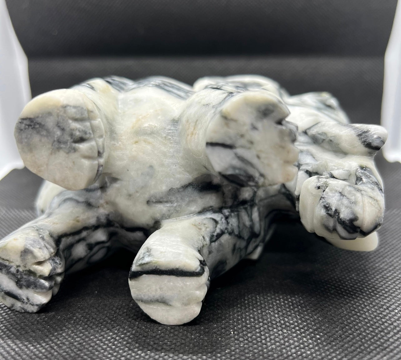 Pinolite Elephant Carving