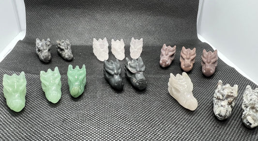 Mini Dragon Head Carvings