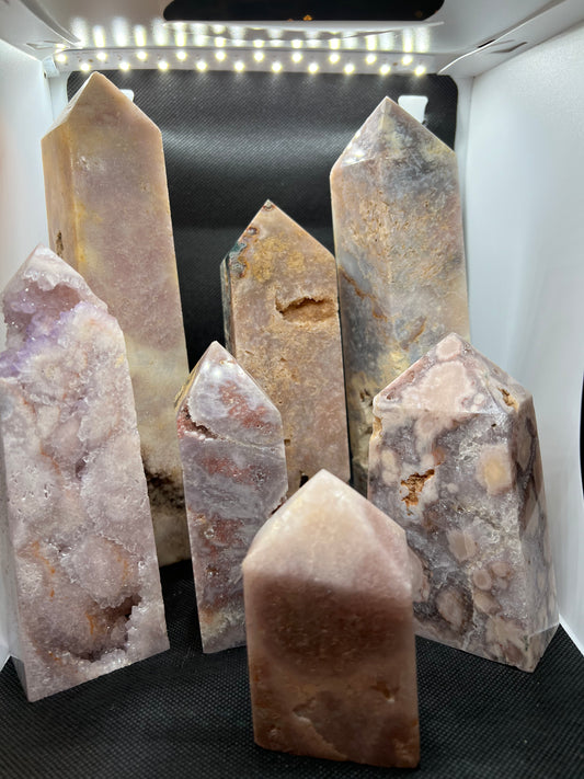 Chunky Pink Amethyst Towers