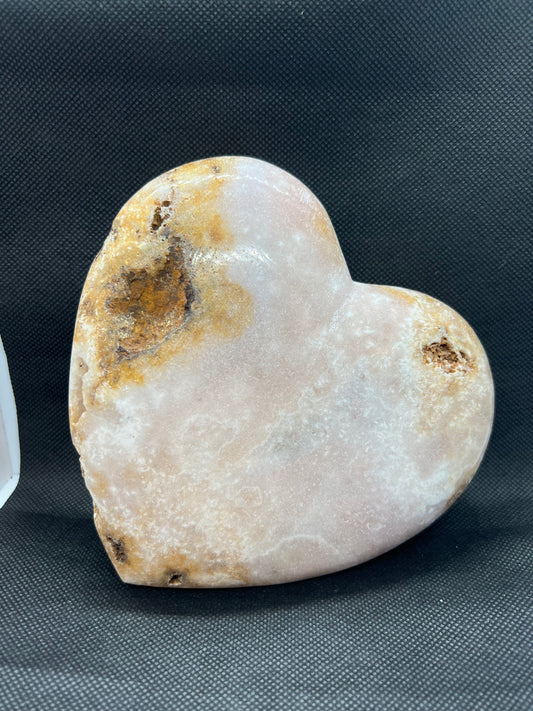 Pink Amethyst Heart Carving