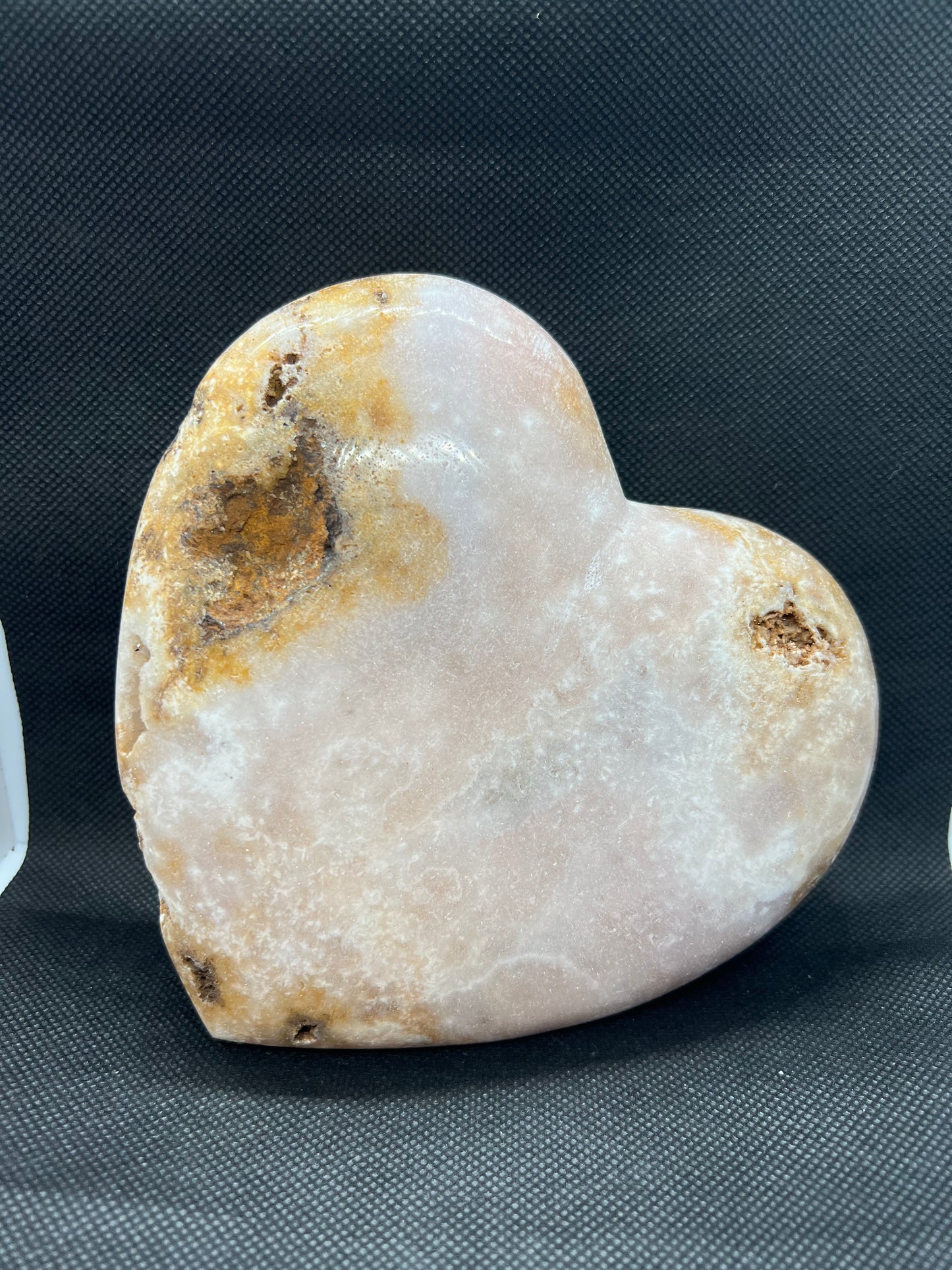 Pink Amethyst Heart Carving