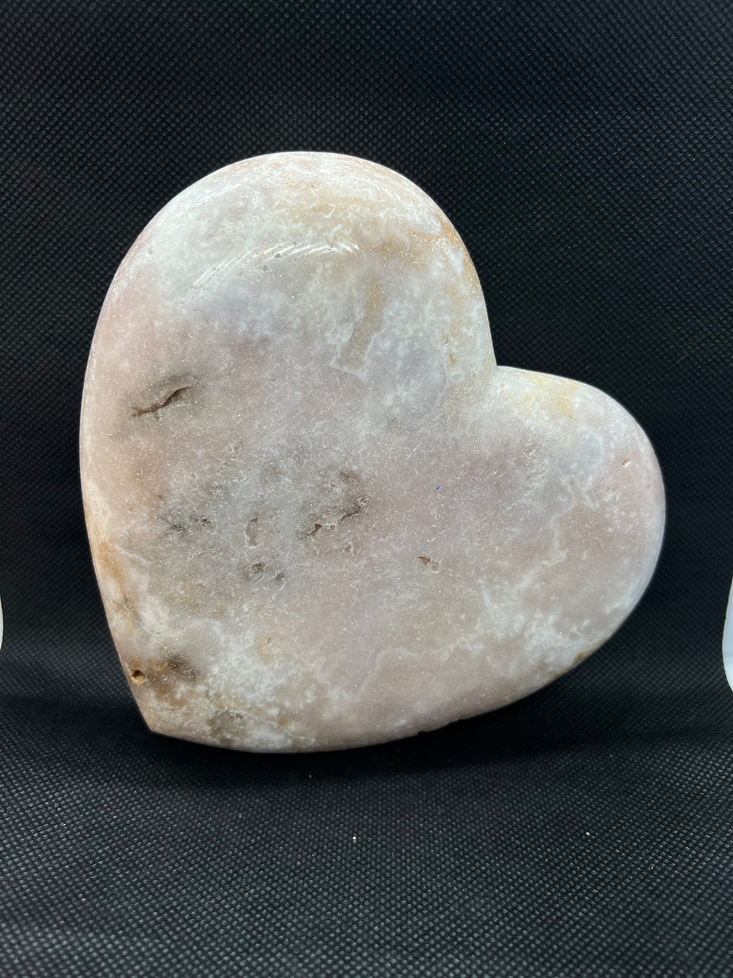 Pink Amethyst Heart Carving