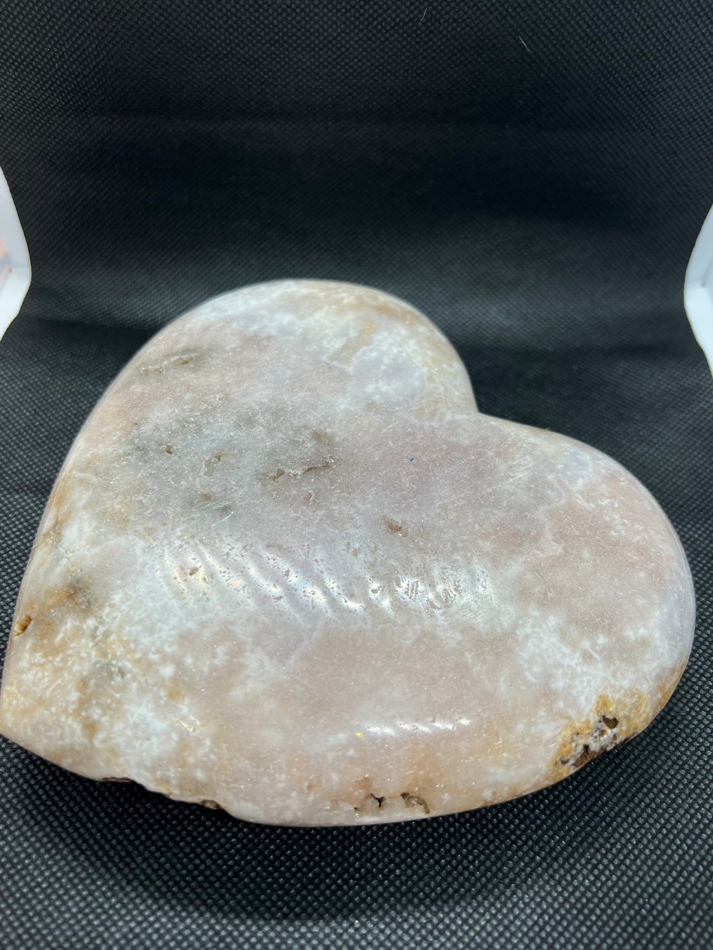 Pink Amethyst Heart Carving