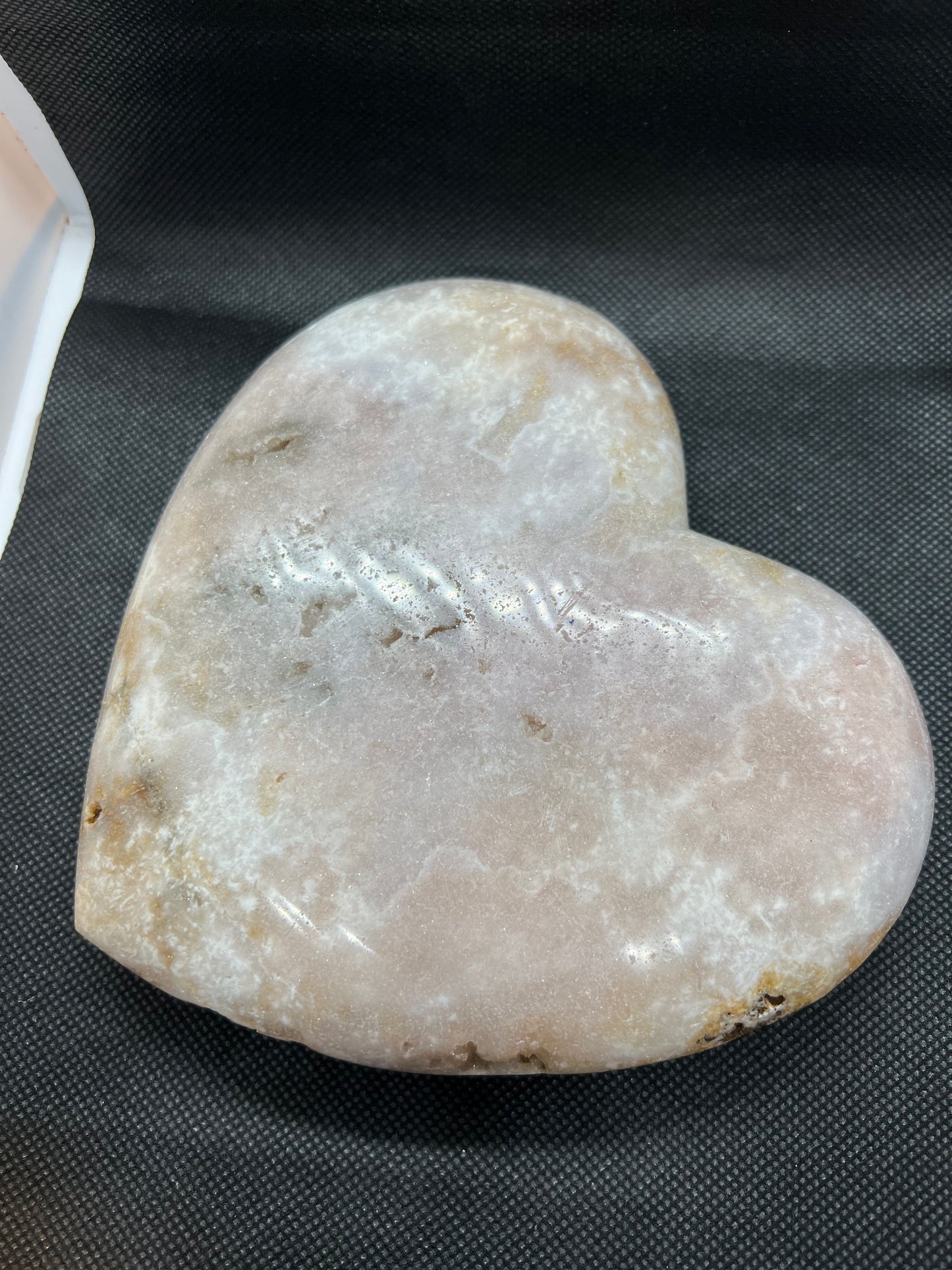 Pink Amethyst Heart Carving