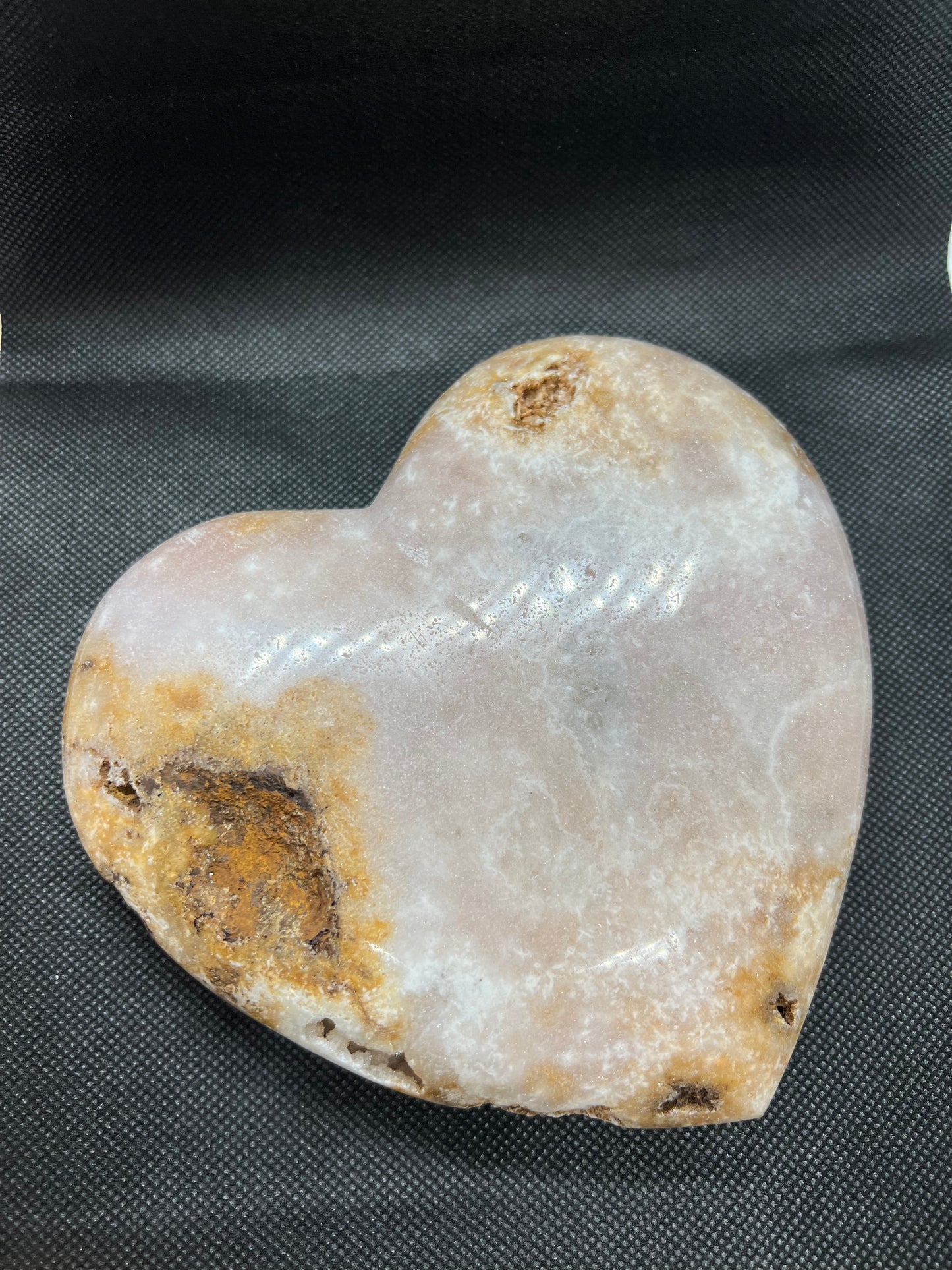 Pink Amethyst Heart Carving